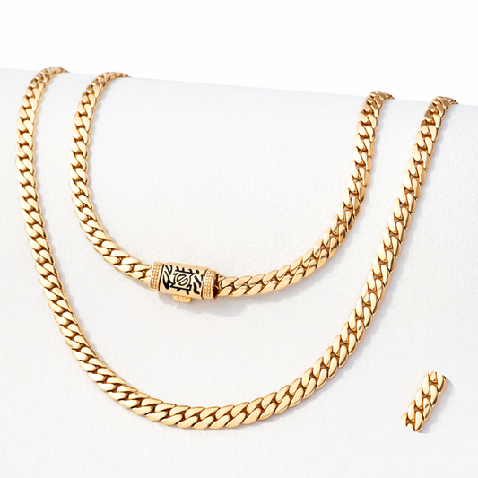 18k Gold-Laminated Snake Chain Necklace, 6mm Width, 17.8 and 25.6 Inches - ZO